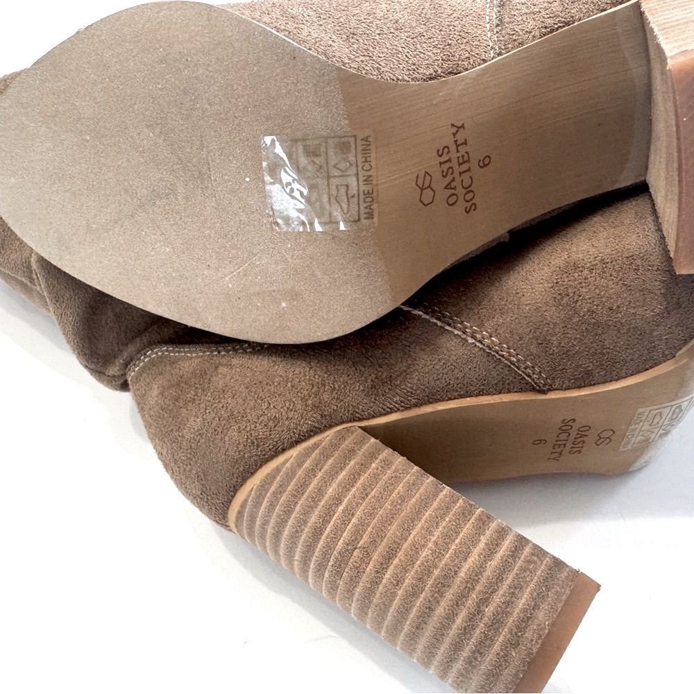 Oasis Society Beige Women's Heeled Boots - Picture 13 of 14